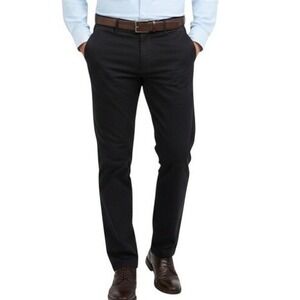 Banana Republic New Gavin Pants Mens 32x34 Black Chino Cotton Straight Casual